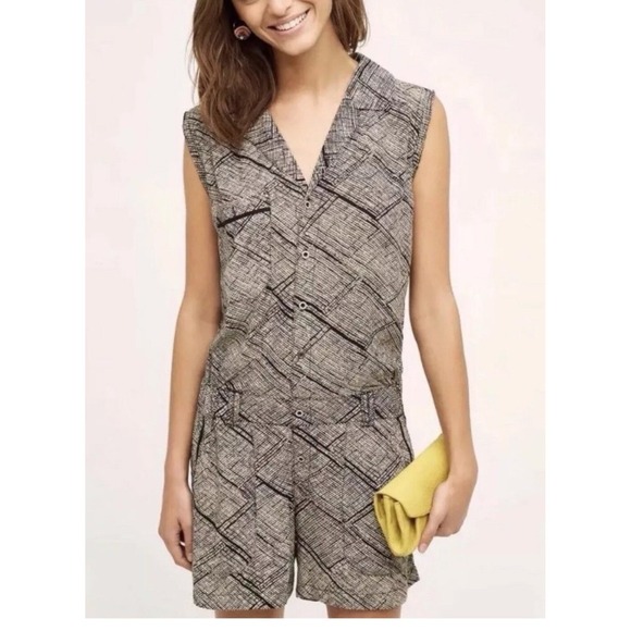 Anthropologie sleeveless hei hei nova romper size large summer spring has pocket - Picture 1 of 5
